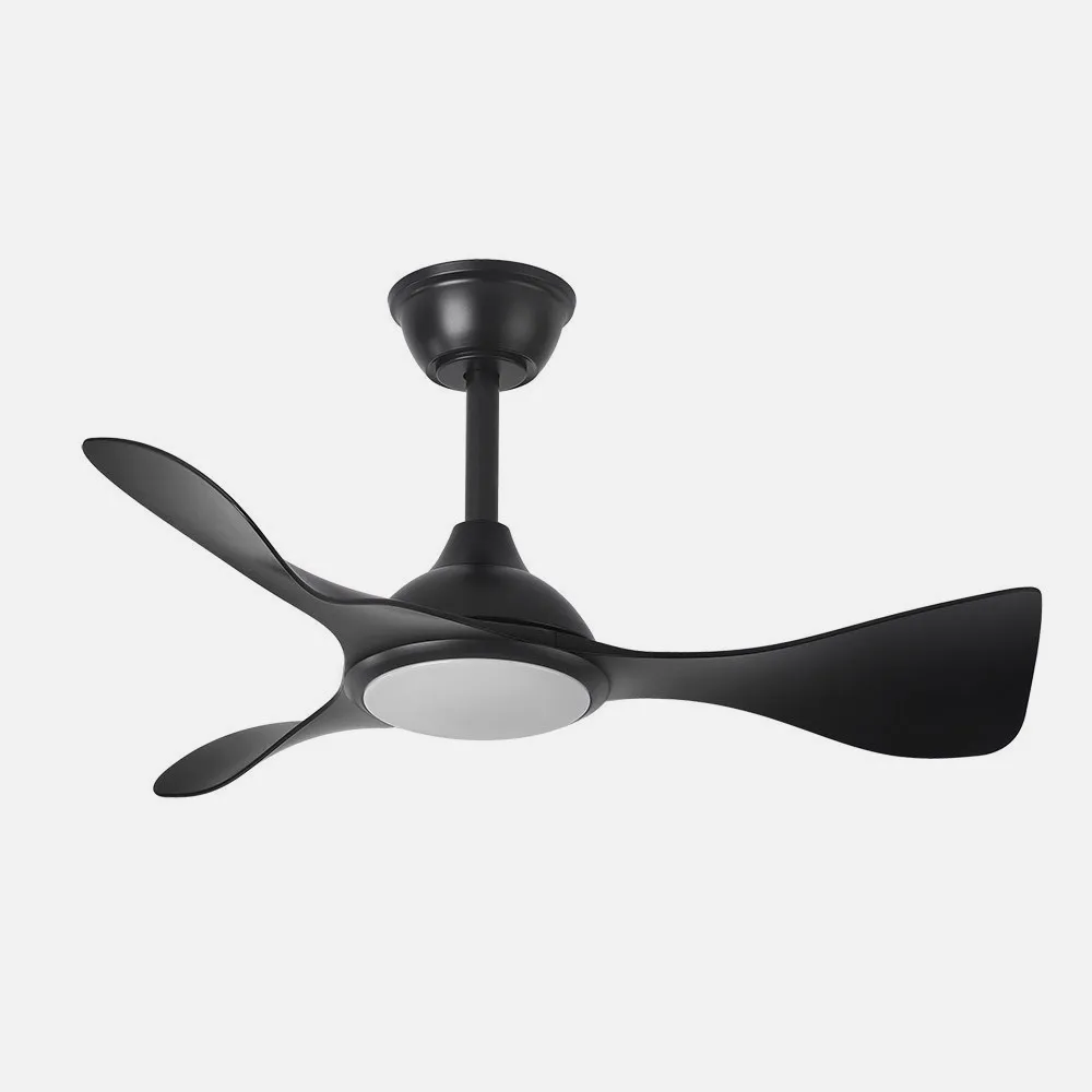 Ventilador Dc Caiman 36w 3600lm Negro 89d 3aspas 6vel 3000-4500-6500k Remoto+reg.intensidad+memoria+temporizador