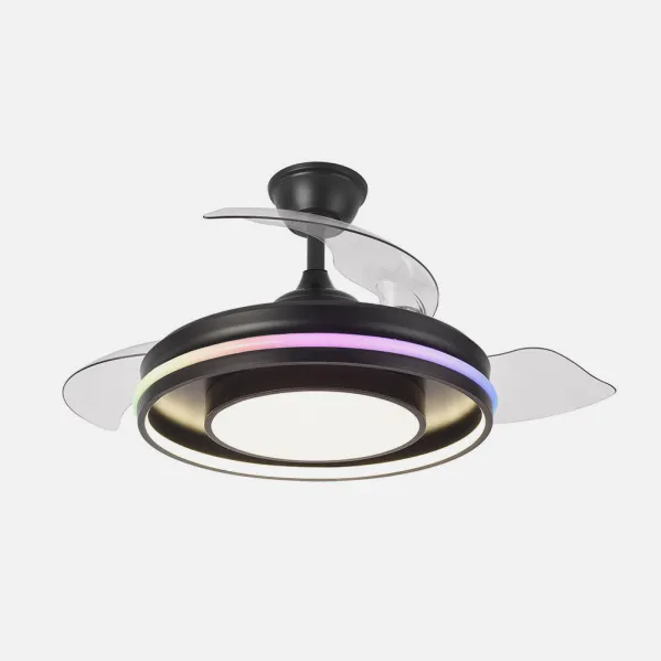 Ventilador Dc Pitufo 57w Nergro 3asp107d 3990lm Rgb +3000-4500-6500k Reg.intensidad+remoto+memo+temporiz
