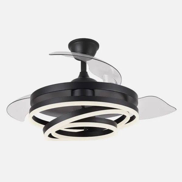 Ventilador 72w Dc Kai Negro 3 Aspas Transp. 6Vel. 3 Colores 43/58x50/107 C/remoto,memoria Y temp. 6120lm