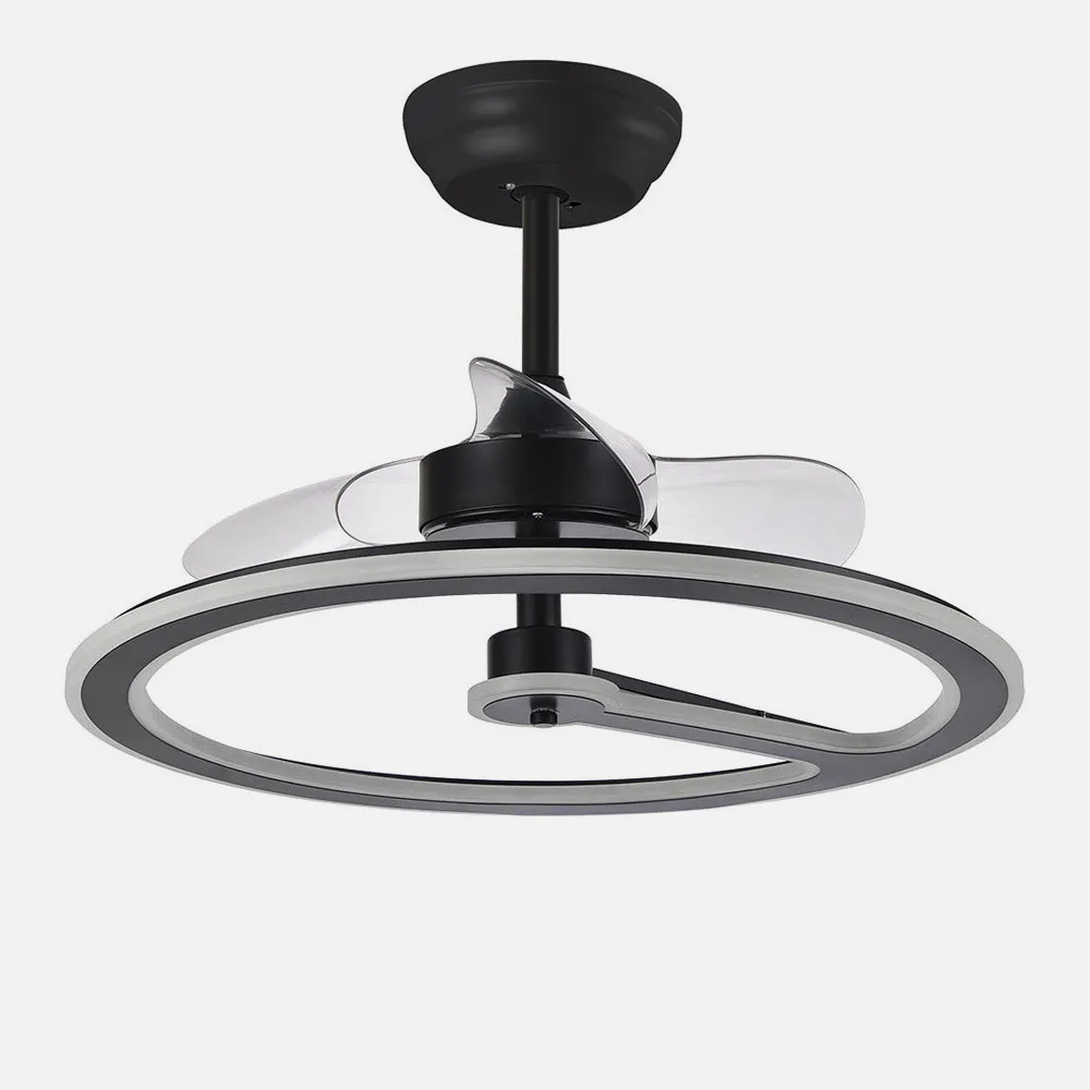 Ventilador 110w Dc Chom Negro 3 Aspas Transp. 46/66x62x62cm  6Vel. 3 Colores C/remoto, Memoria Y Temporizador 9350lm