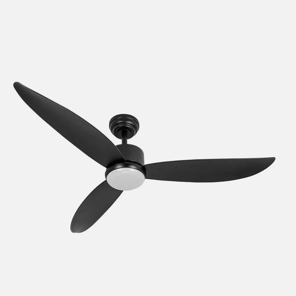 Ventilador Dc Genil 24w Negro 3aspas 6vel 132d 2424lm 3000-4000-6500k Remoto+temporizador+memoria