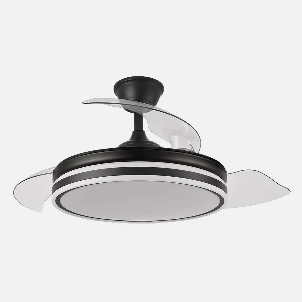Ventilador Bayomo 72w 6120lm Negro 3 Aspas Desp. 32/47x49/108d.3 Color.motor Dc.remoto
