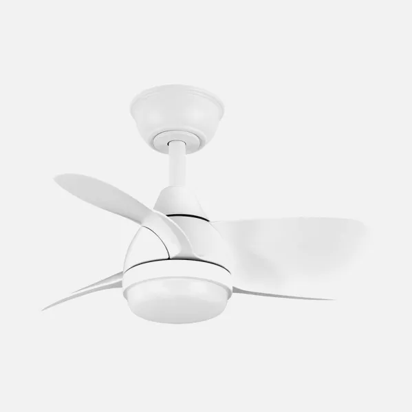 Fan DC 24w Pirdo White 3 Blades 60d 2400lm 6-Speed 3000-4500-6000k W/Remote, Memory And Timer