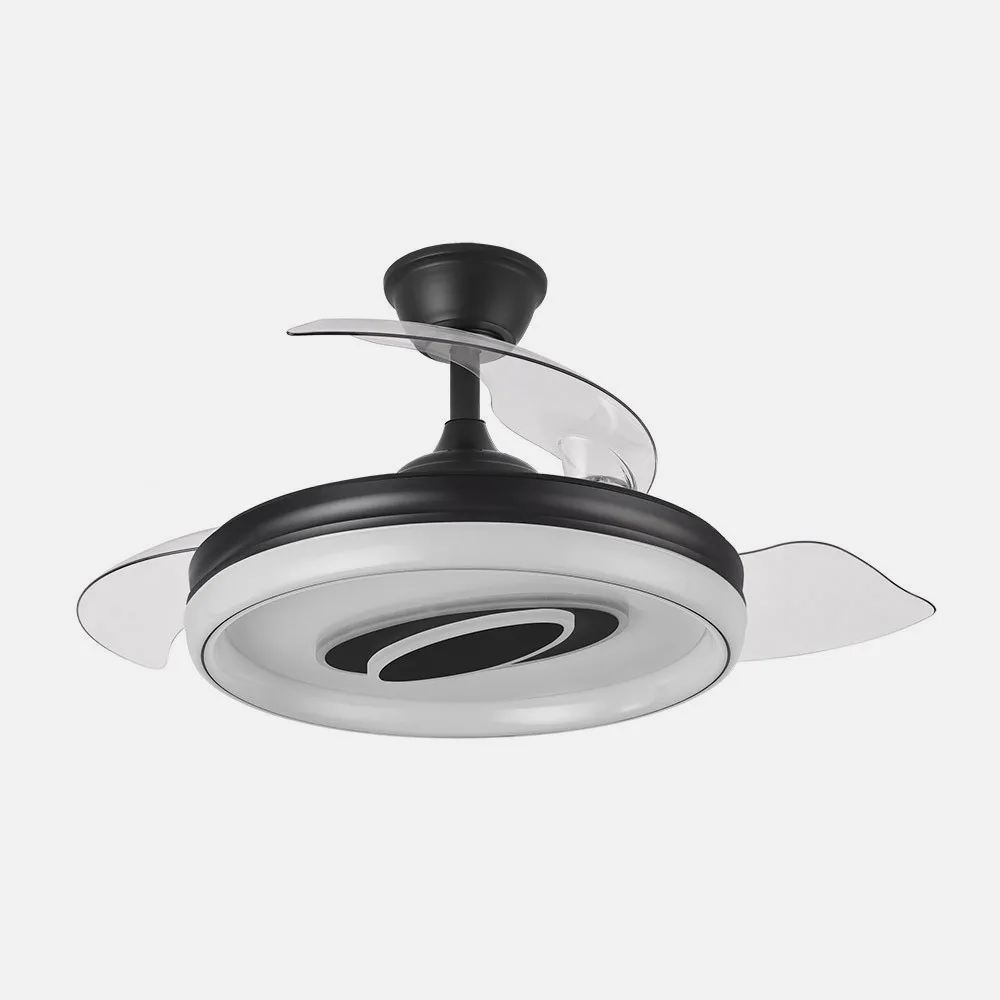 Ventilador Dc Maracana 57w Negro 3asp.107d 5980lm 3000-4500-6500k Reg.intensidad+remoto+memoria+temporizador