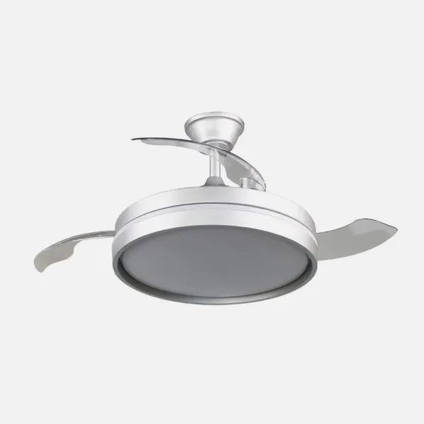 Ventilador Dc Mandarin  Plata 72w 3aspas 108d Reg.intensidad 7200lm 3000-4000-6500k Remoto+memoria+temporizador