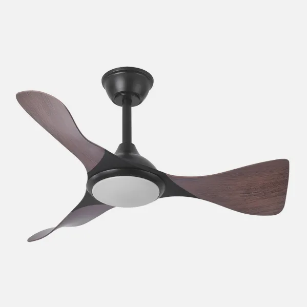 Fan DC Caiman 36w 3600lm Black/Oak 89d 3 Blades 6 Speed 3000-4500-6500k Remote+Adjustable Brightness+Memory+Timer