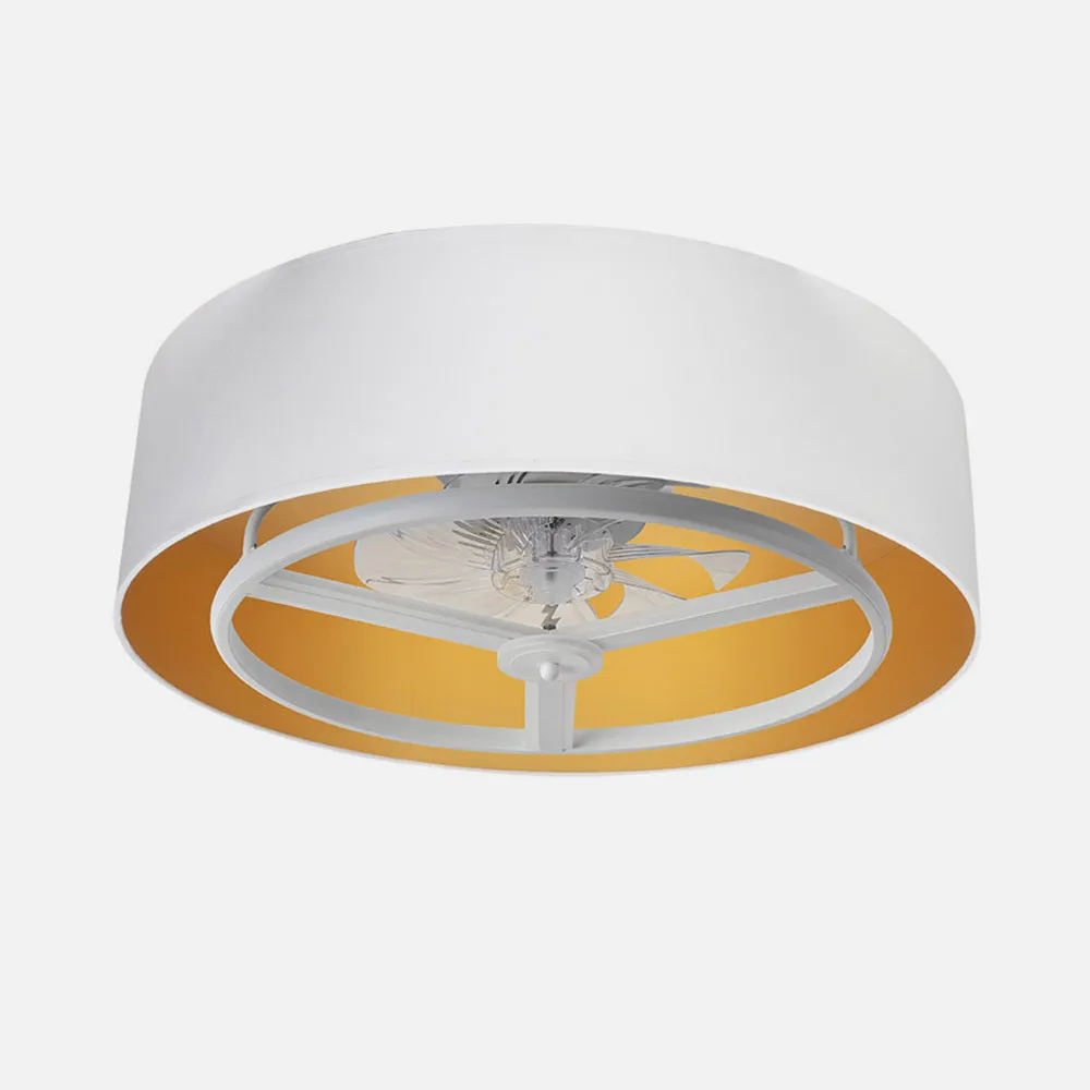 Ventilador Dc Anuska 60w Blanco/oro 8 Aspas 6 Veloc. 70d 5100lm 3col Remoto,memoria,reg.Intensidad,temporizador