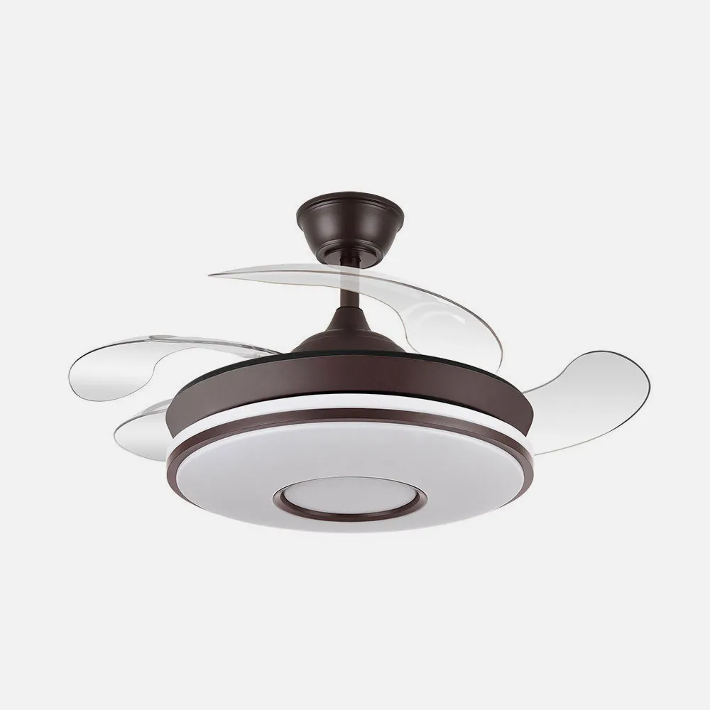 Ventilador Dc Dani Mini 59w Marron 4asp 91d 6980lm 3000-4000-6000k Reg.intensidad Remoto,memoria,temporizador