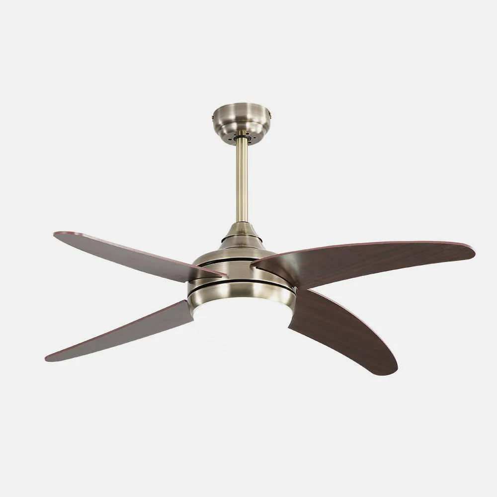 Ventilador 2xe27 Dc Klod Cuero/cerezo4 Asp.6 Vel  117d C/remoto Y Temporizador
