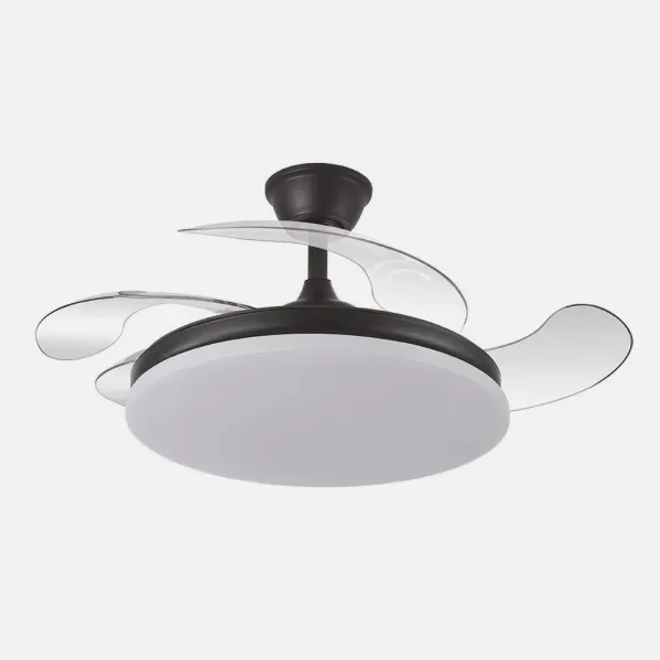 Fan Dc Tridente 59w Black 4sails Desp. 107d 6980lm Reg.Remote intensity+timer+memory 3000-4000-6000k