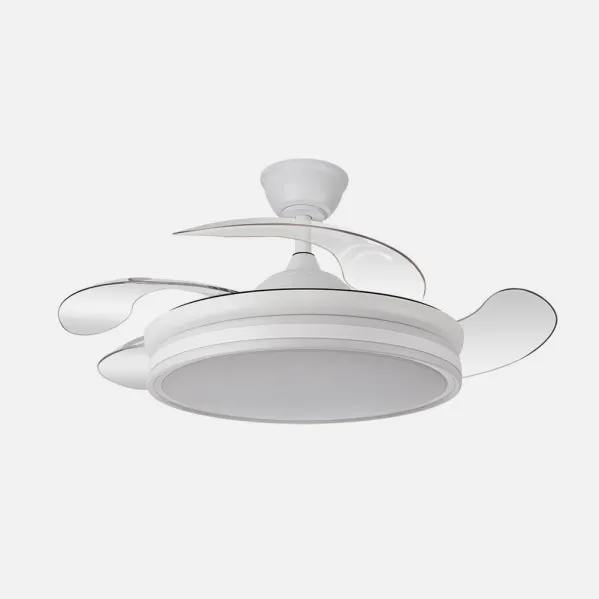 Fan Bayomo 59w 6980lm White 4 Blades Desp. 34,5/42x50/107 D.3 Colour. Dc.Remote+Intensity Reg.