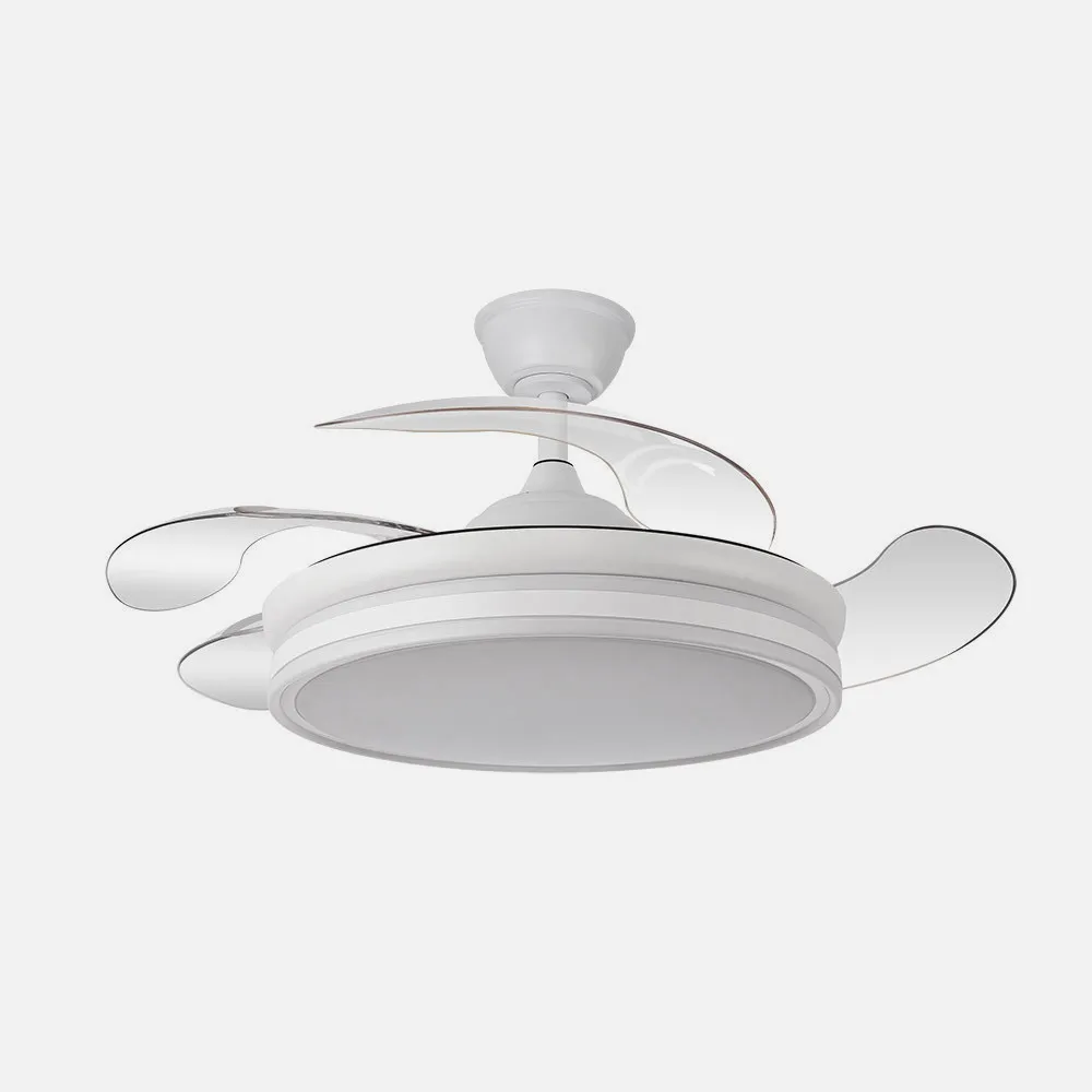 Ventilador Bayomo 59w 6980lm Blanco 4 Aspas Desp. 34,5/42x50/107 D.3 Color. Dc.remoto+Reg.Intensidad