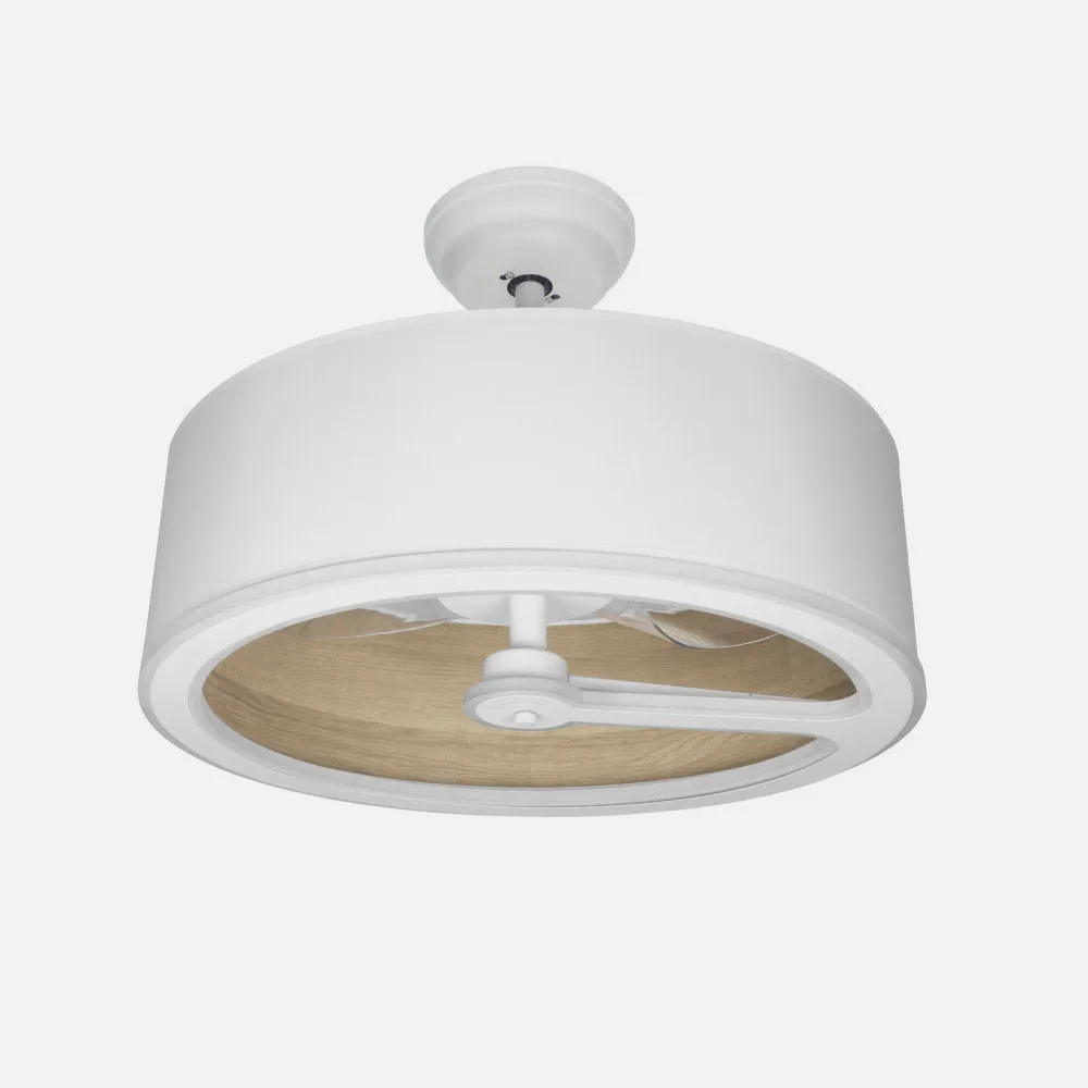 Ventilador Dc Tatiana 110w Blanco/mad.Clara 3 Aspas 62d 3000-4000-6000k 9350lm Remoto,memoria,temporizador