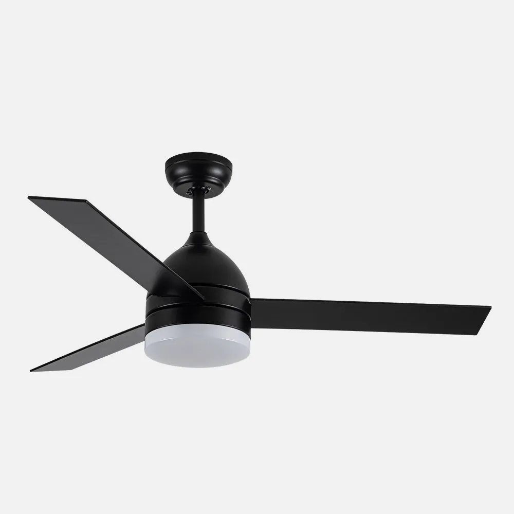 Ventilador Dc Legio 26w Negro 3aspas negro/roble 107d 2950lm 3000-4000-6000k Remoto+memoria+temporizador