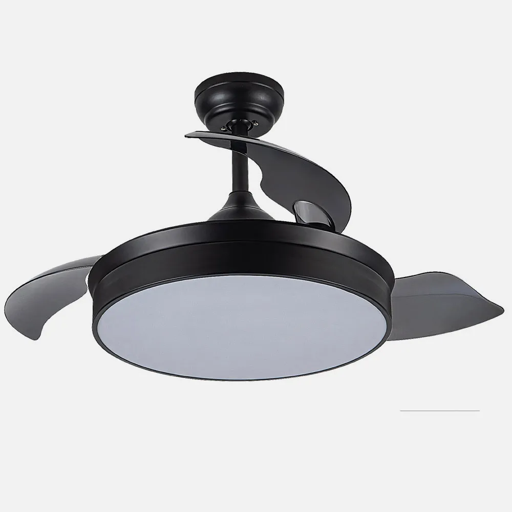 Ventilador Dc Cala Negro 48w 4800lm 3asp.desp 91d 6 Velocidades 3000-4000-6000k Remoto+temporiza+memoria