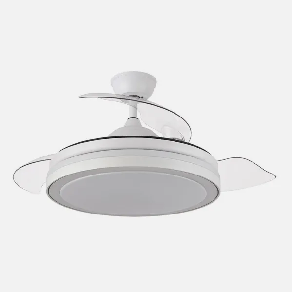 Fan DC Esparta Plus 59w 6980lm White 3 Pull-out Blades 107d 3 Colours W/Remote+ Dimmer+Timer+ Memory