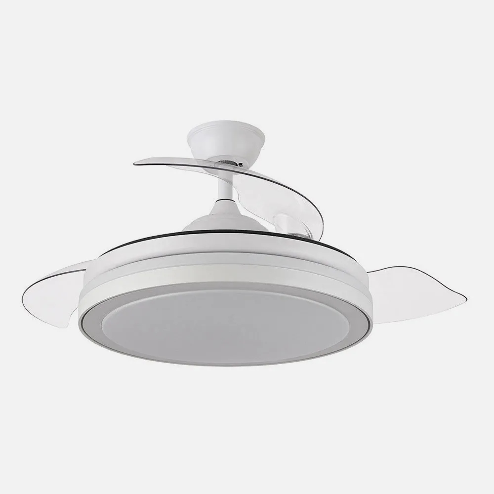 Ventilador Dc Esparta Plus 72w 6120lm Blanco 3 Aspas Desp. 107d 3 Colores C/Remoto+ Temporizador+ Memoria