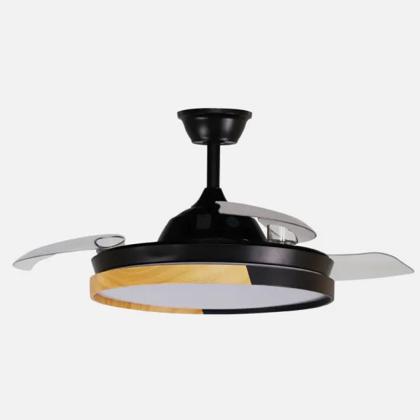 Ventilador Dc Emperador 72w Negro/haya 3aspas Desplegables 108d 7200lm 3000-4000-6000k Remoto+ Memoria+ Temporizador