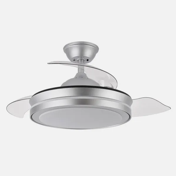 Ventilador Dc Esparta Mini Plata 72w 6120lm 91d 3asp.d Esp.3000-4000-6000k Remoto+tempor+memori