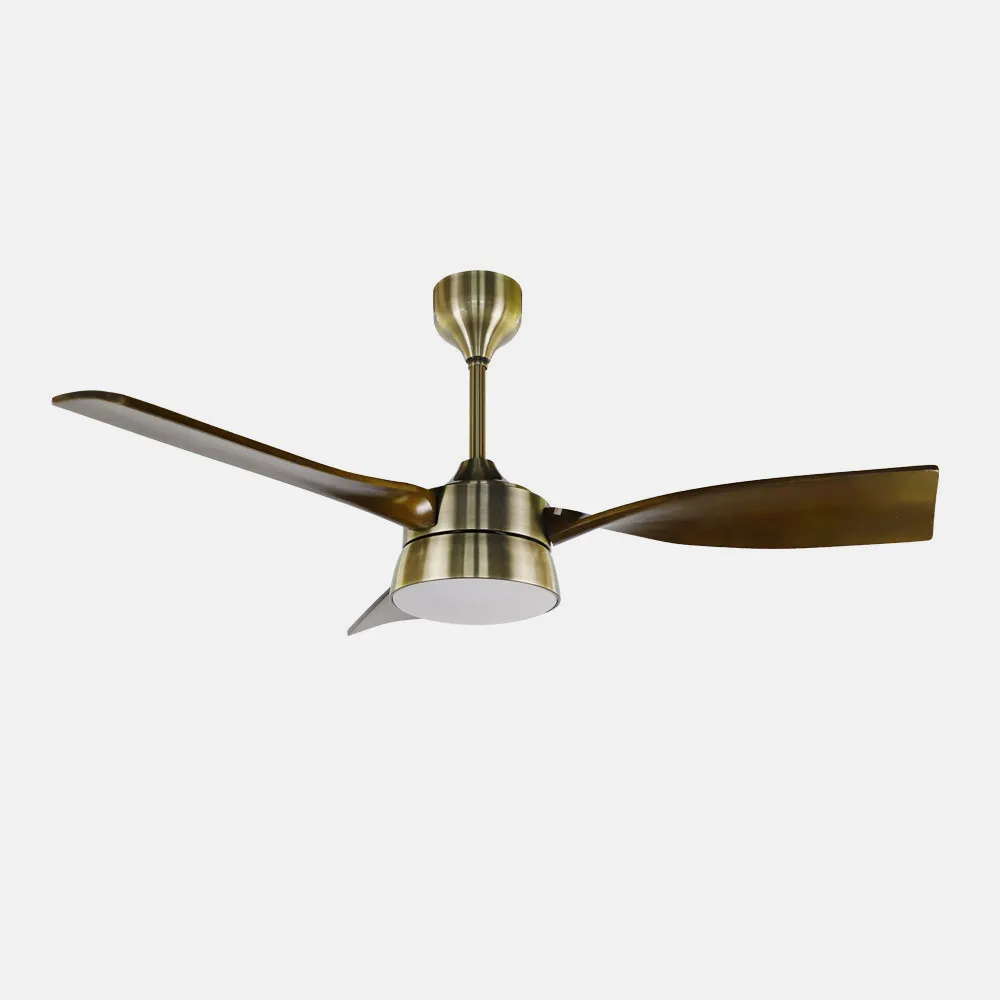 Ventilador Dc Estio 24w Cuero/roble 3aspas132d Regulable Intensidad 2650lm 3000k,4000k,6000k Remoto+temporizador+mamoria