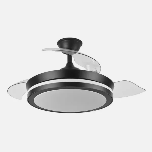 Fan Dc Esparta Black  Mini 59w 6980lm 91d 3asp.d Esp.3000-4000-6000k Remote+tempor+memori