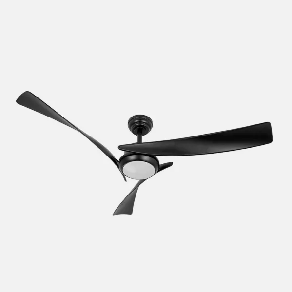 Ventilador Dc Tarento 24w Negro 3aspas 6vel 132d 2424 Lm 3000k, 4000k, 6500k Remoto+ Regulable Intensidad+ Temporizador+ Memoria