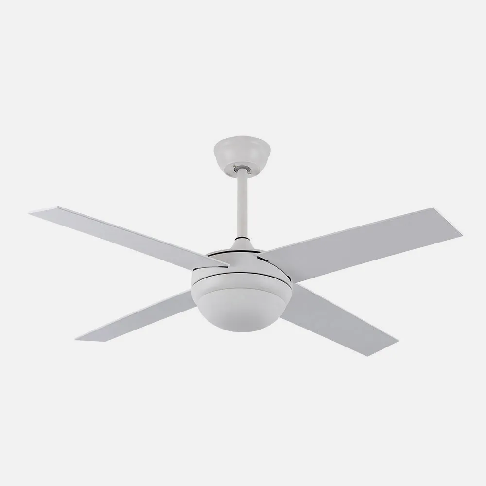 Ventilador Dc Ciro 2xe27 Blanco 4 Asp. Blanco/haya 35/45x116,8d Remoto Y Temporizador