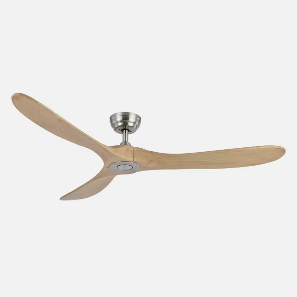 Ventilador Dc Marin Niquel 3 Aspas Haya Sin Luz 6 Velocidades 152d Temporizador Y Remoto 24
