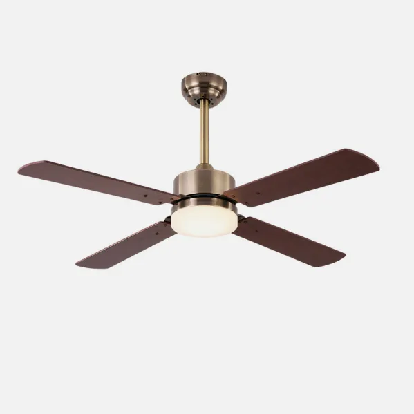 Ventilador 18w Dc Hupe Cuero 4 Asp.6 Vel.107d  Remoto,memoria Y Temp.3000-4000-6000k