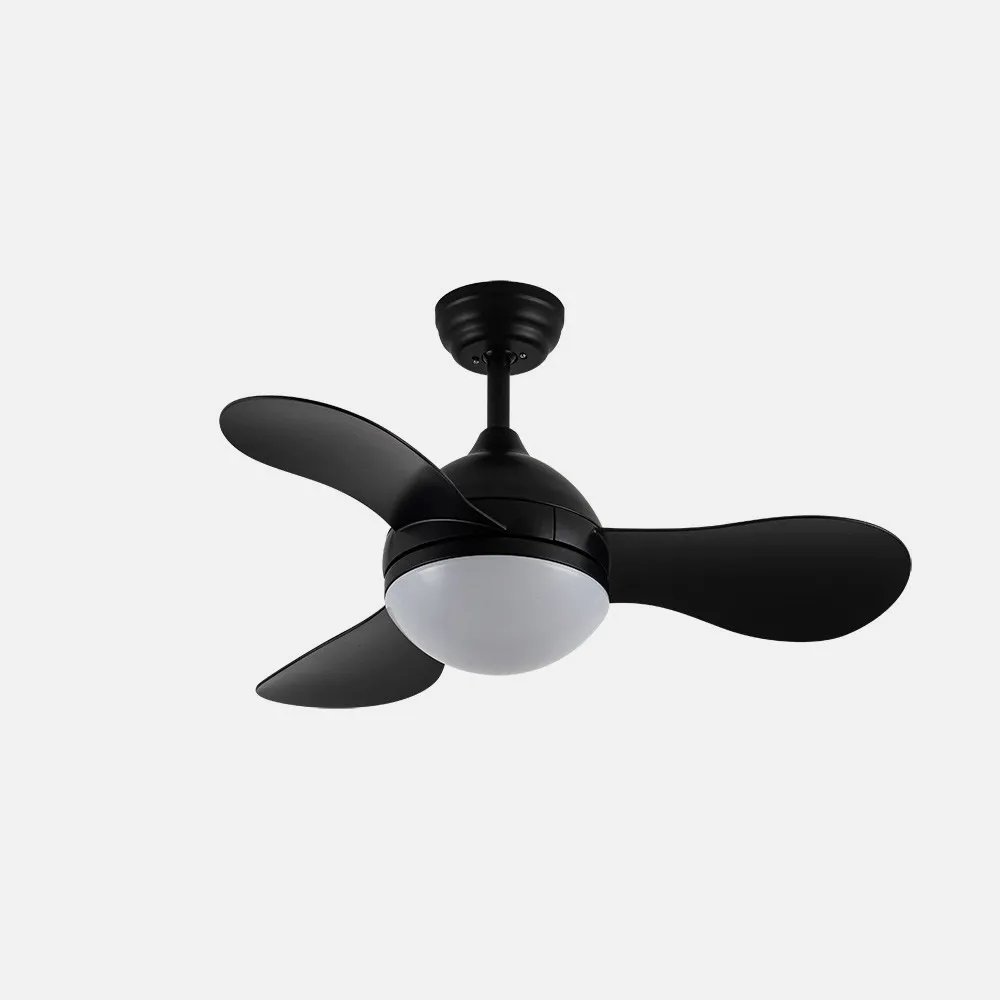 Ventilador Dc Solido 24w Negro 3aspas 91d 2640lm 3000-4000-6500k Remoto+memoria+temporizador