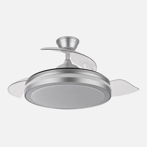 Ventilador Dc Esparta Plus 72w 6120lm Plata 107d 3aspas Desp.3000-4000-6000k Remoto+ Temporizador+ Memoria