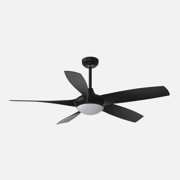 Ventilador DC 24w Galleo Negro 5 Aspas 137d 2400Lm 6 velocidades 3000-4000-6500k C/remoto,memoria Y Temporizador