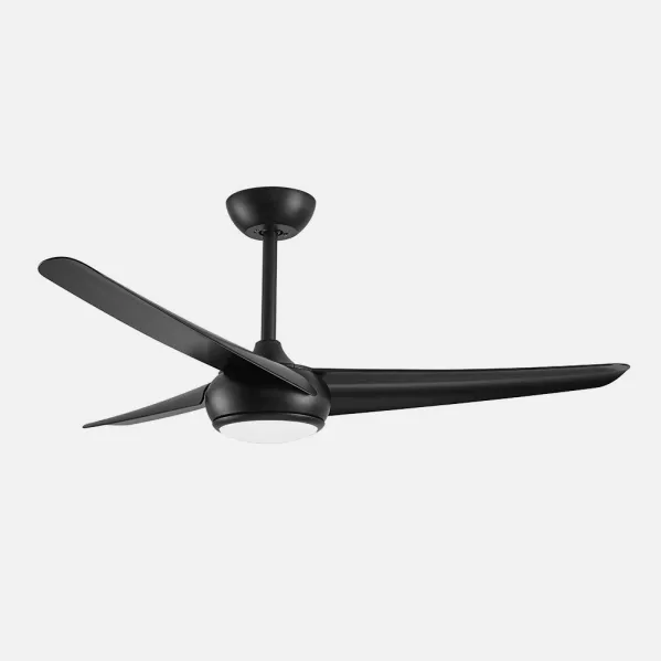 Ventilador Dc Patras 24w Negro 3aspas 6vel 3colores 131,2d 2424lm Remoto,memoria,temporizador