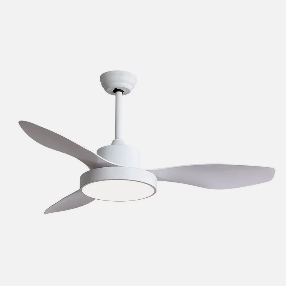 Ventilador Dc Hayate 48w 4080lm Blanco 3 Asp 39/54x120x120cm 3000-4000-6000k C/remoto, Memoria Y Temporizador