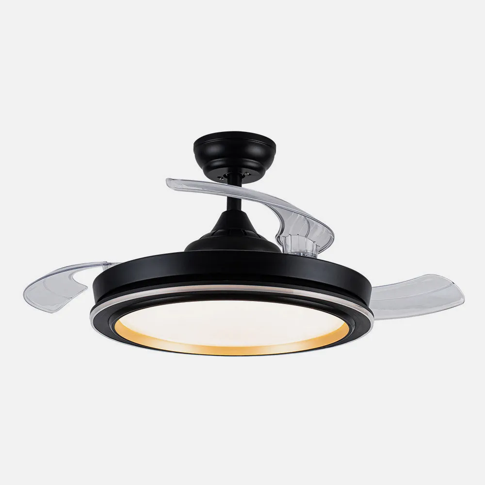 Ventilador Dc Picolo 72w 6226lm Negro/oro 3 Aspas Desp. 106d 3000-4000-6500k Remoto, Memoria