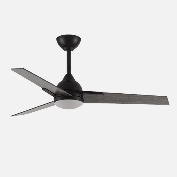Ventilador 22w Dc Argestes Negro 3 Aspas Gris  6Velocidades 3Colores 2180lm 132D C/remoto, Memoria Y Temporizador