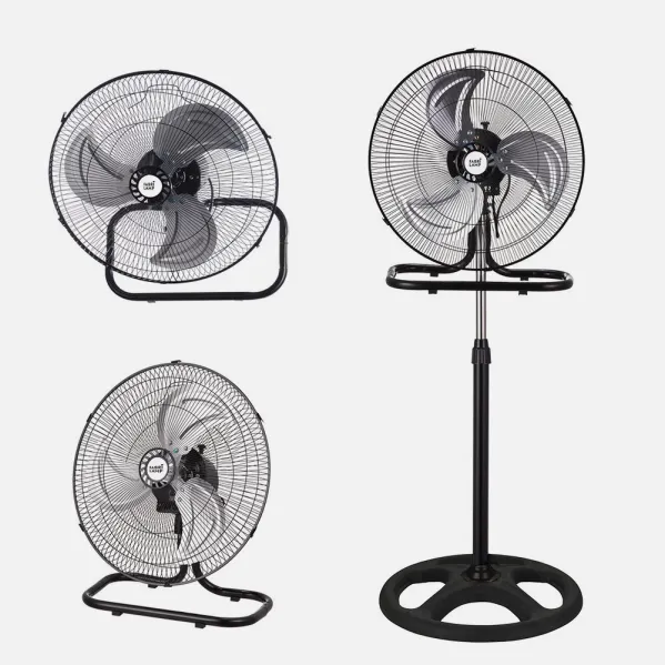 Ventilador 3 En 1 Recio Negro 50 D 3 Vel. 70w  3 Aspas Aluminio En Plata Oscilante