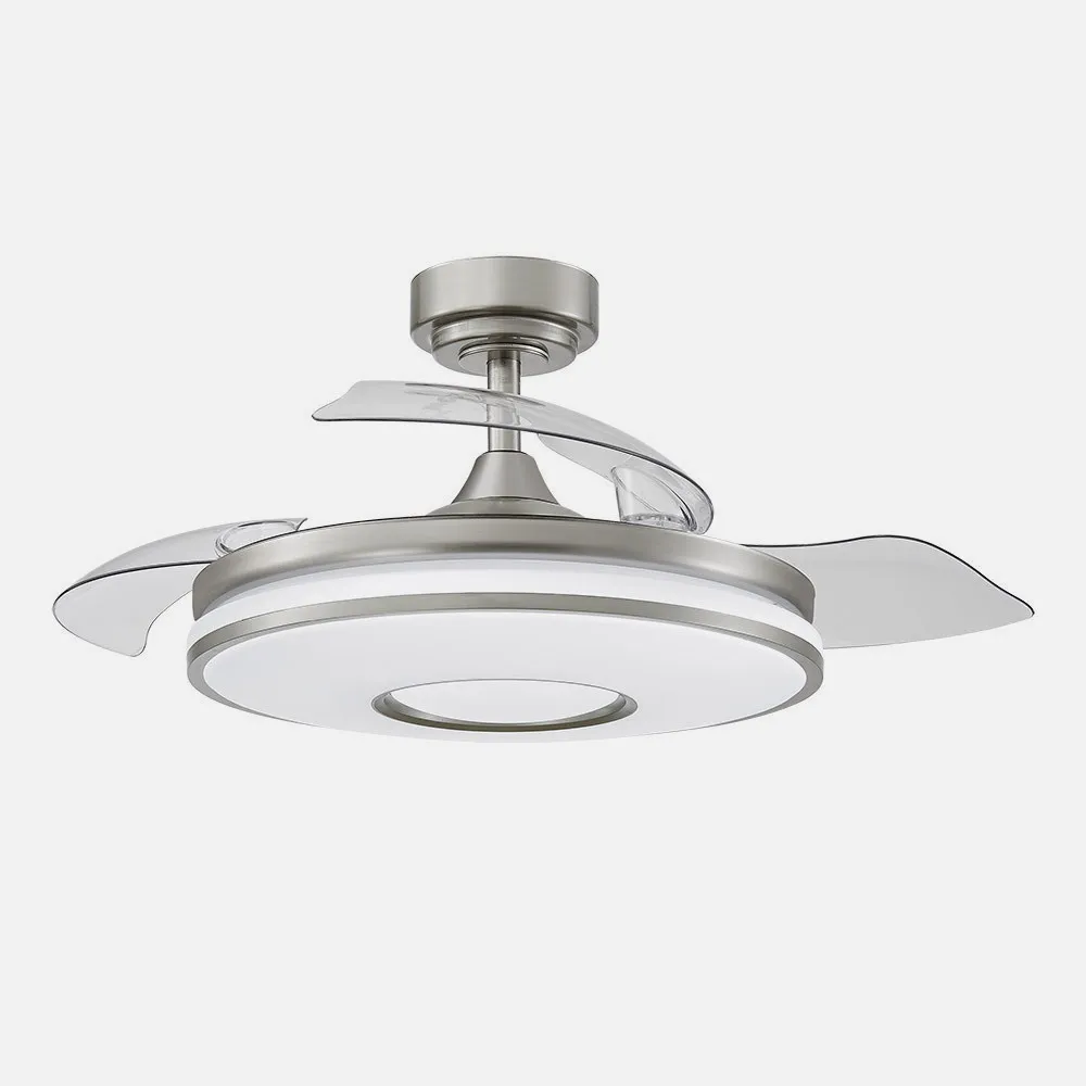 Ventilador Dc Dani 72w 7200lm Niqu 3asp.6vel108d 3000-4000-6000k Remoto+memoria+tempor 24
