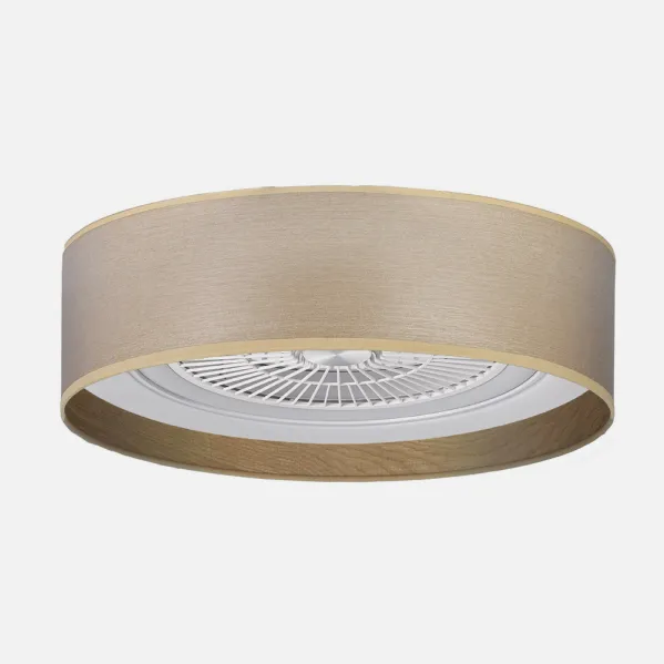Ventilador Tania 72w Madera Clara 6120lm 5 Aspas 3 colores C/remoto,memoria,reg.Intensidad,temporizador 25x60x60 Cm