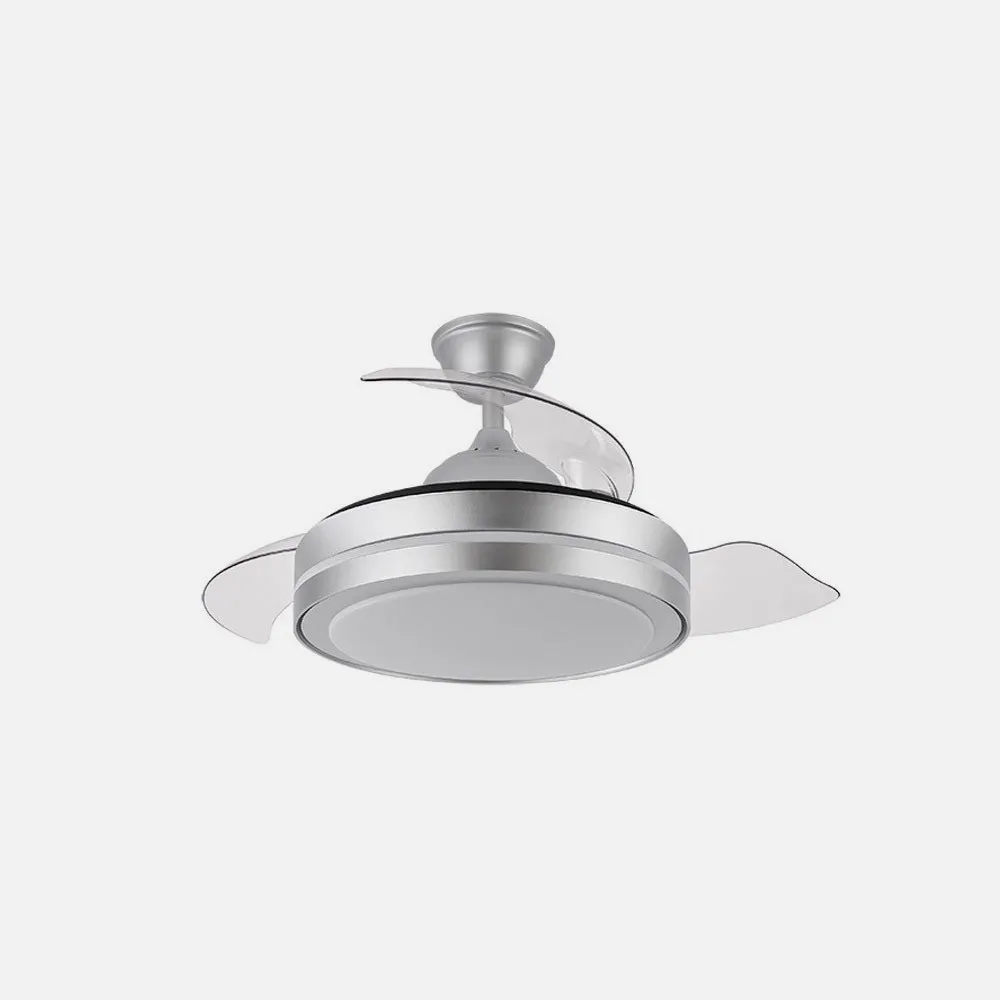 Ventilador Dc Esparta Peque 44w 5182lm Plata 72d 3asp 3000-4000-6000k Remoto+temporizador+memoria