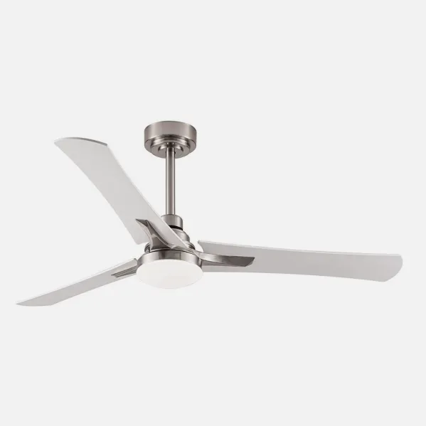 Ventilador 22w Dc Coro Niquel 3asp Blanco/haya  6Velocidades 3colores 2180lm 132d C/remoto, Memoria y Temporizador
