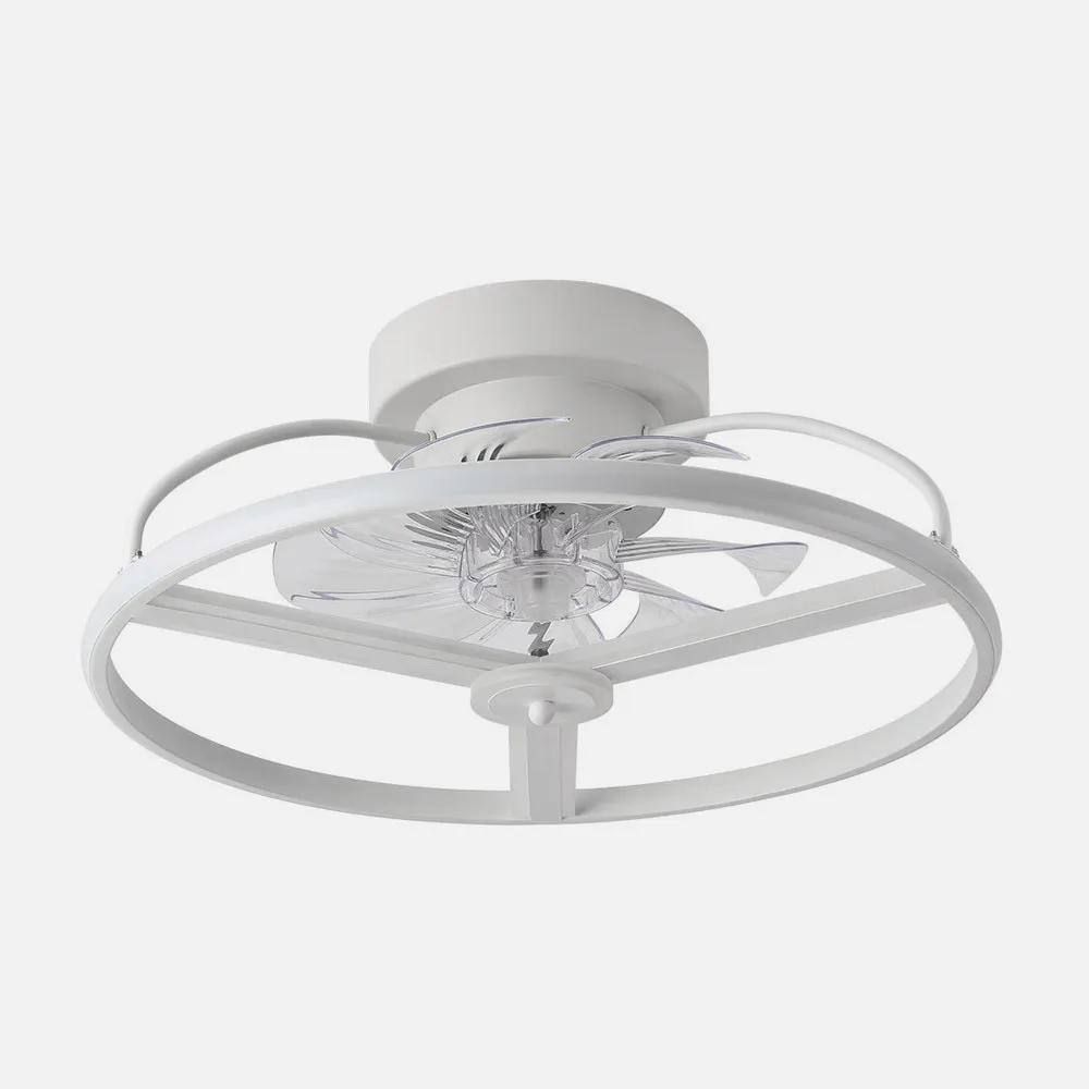 Ventilador 60w Dc Bora Blanco 8 Aspas Transp. 21x50x50cm 6Vel. 3 Colores C/remoto, Memoria, Temporizador Y Reg.Intensidad 5100lm