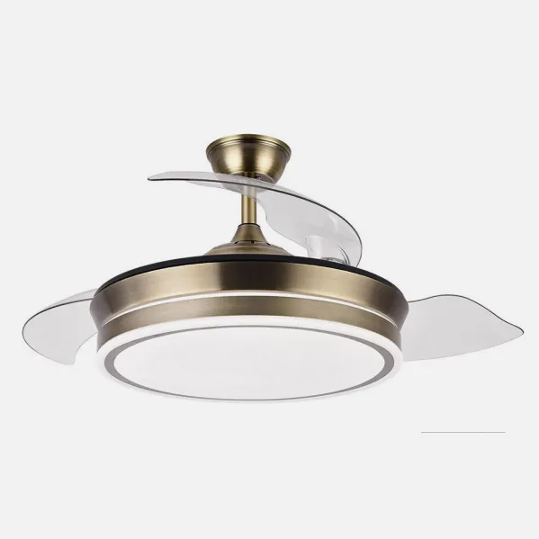 Ventilador Dc Bayomo Cuero 72w 6120lm 91d 3asp.desplegables 3000-4000-6000k Remoto, Temporizador, Memoria