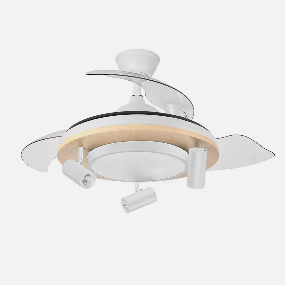 Ventilador Dc Gladiator 37+15w Blanco/haya 3asp.107d 3980lm 3000-4500-6500k Remoto+memoria+temporizador
