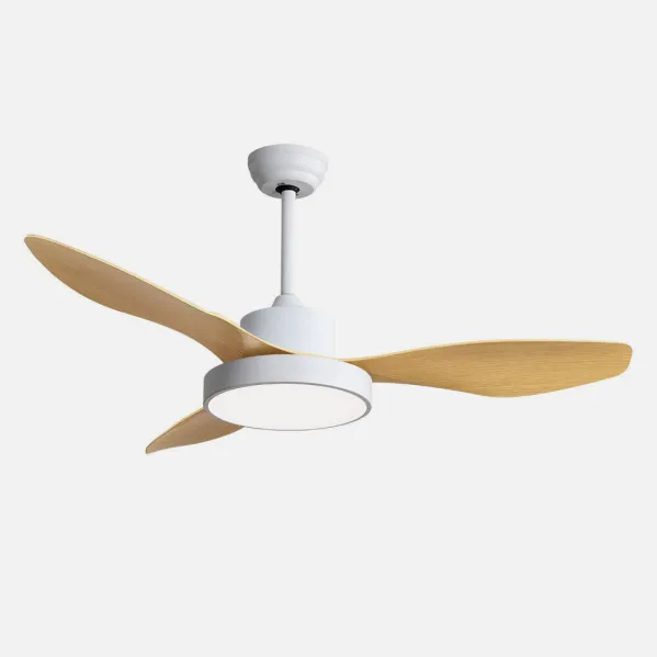 Ventilador Dc Hayate 48w 4080lm Blanco/haya 3 Asp 39/54x120x120cm 3000-4000-6000k C/remoto