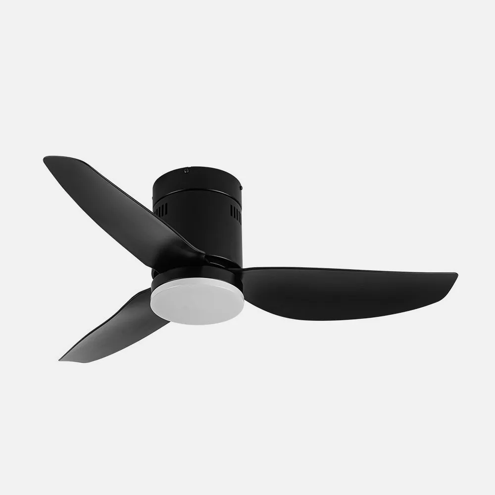 Ventilador Dc Borax 20w Negro 3aspas 6vel 3000-4000-6500k 2350lm Remoto, Memoria Y Temporizador 27x101x101cm