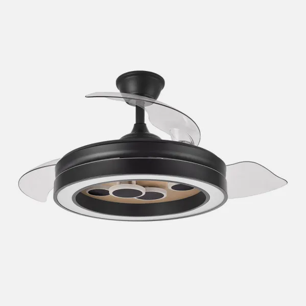 Ventilador Dc Cupido 55w Negro/madera 3asp.107d 4960l 3000-4500-6500k Reg.intensidad+remoto+memoria+temporizador