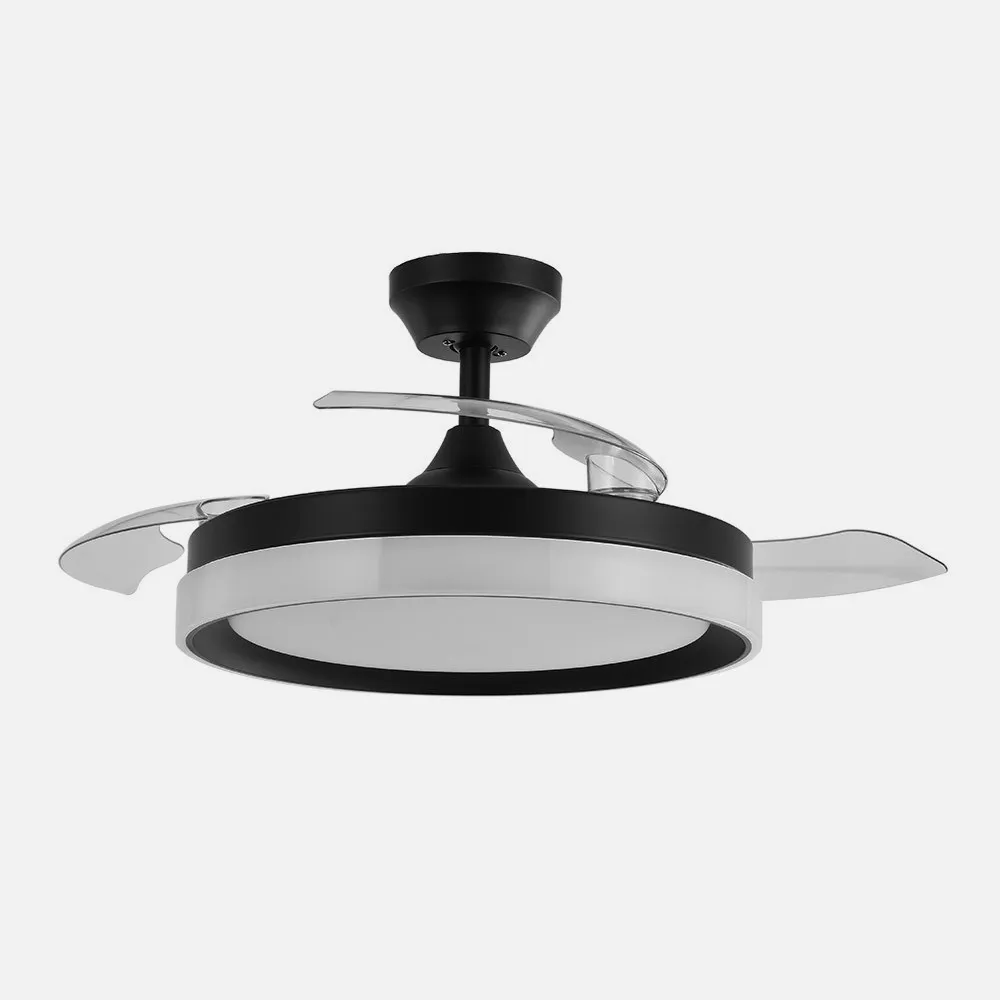 208491309 - Fan Dc Zenit Black 72w 3blades Pull-out 107d 7200lm 6vel 3000k,4500k,6000k, Remote+timer+memory