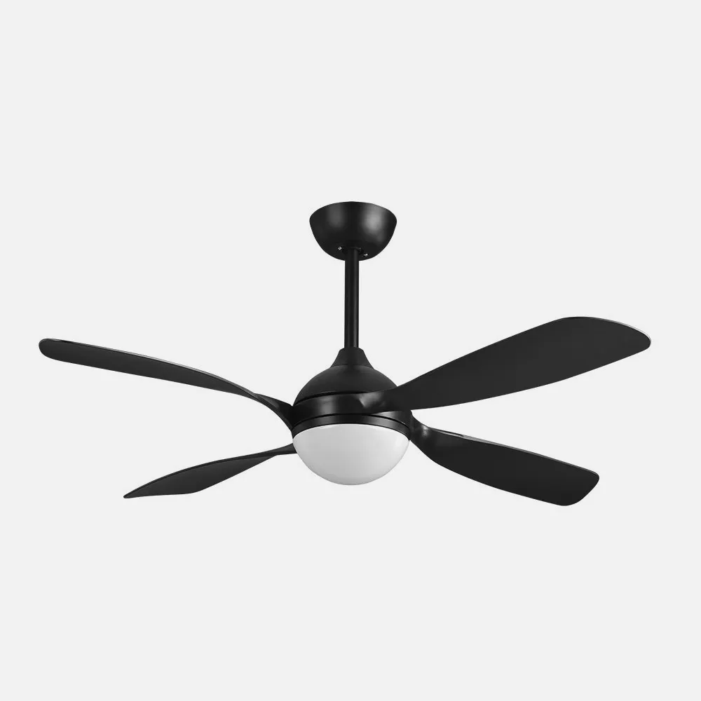 Ventilador Dc Livorno 30w 3250lm Negro 132d 4aspas 3000k,4500k,6000k, Remoto+ Temporizador+ Memoria