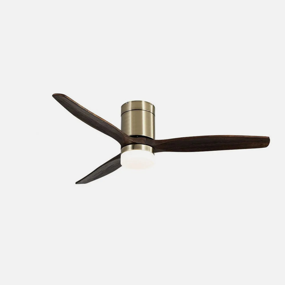 Ventil 20w Dc Aguilon Cuero 3 Aspas Roble 6 Velocidades C/remoto, Reg. Intensidad, Temporizador 30,5x132x132 Cm